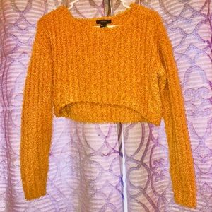 Cropped knit sweater